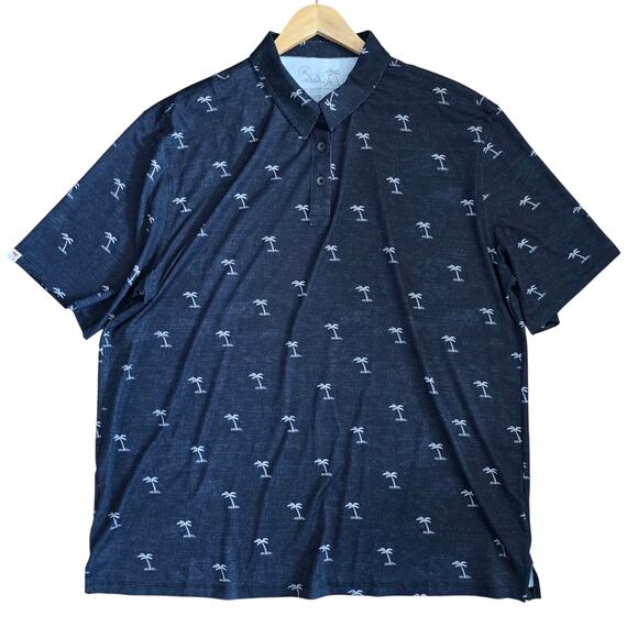 Kahala Other - *NWT Kahala Brrr Performance Polo Shirt Black Palm-2XL Cooling Rapid Drying Golf